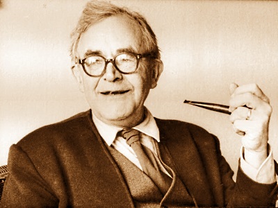 Karl Barth holding a pipe